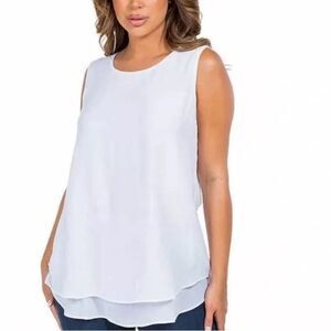 Cristina B. White Sleeveless Women's Top